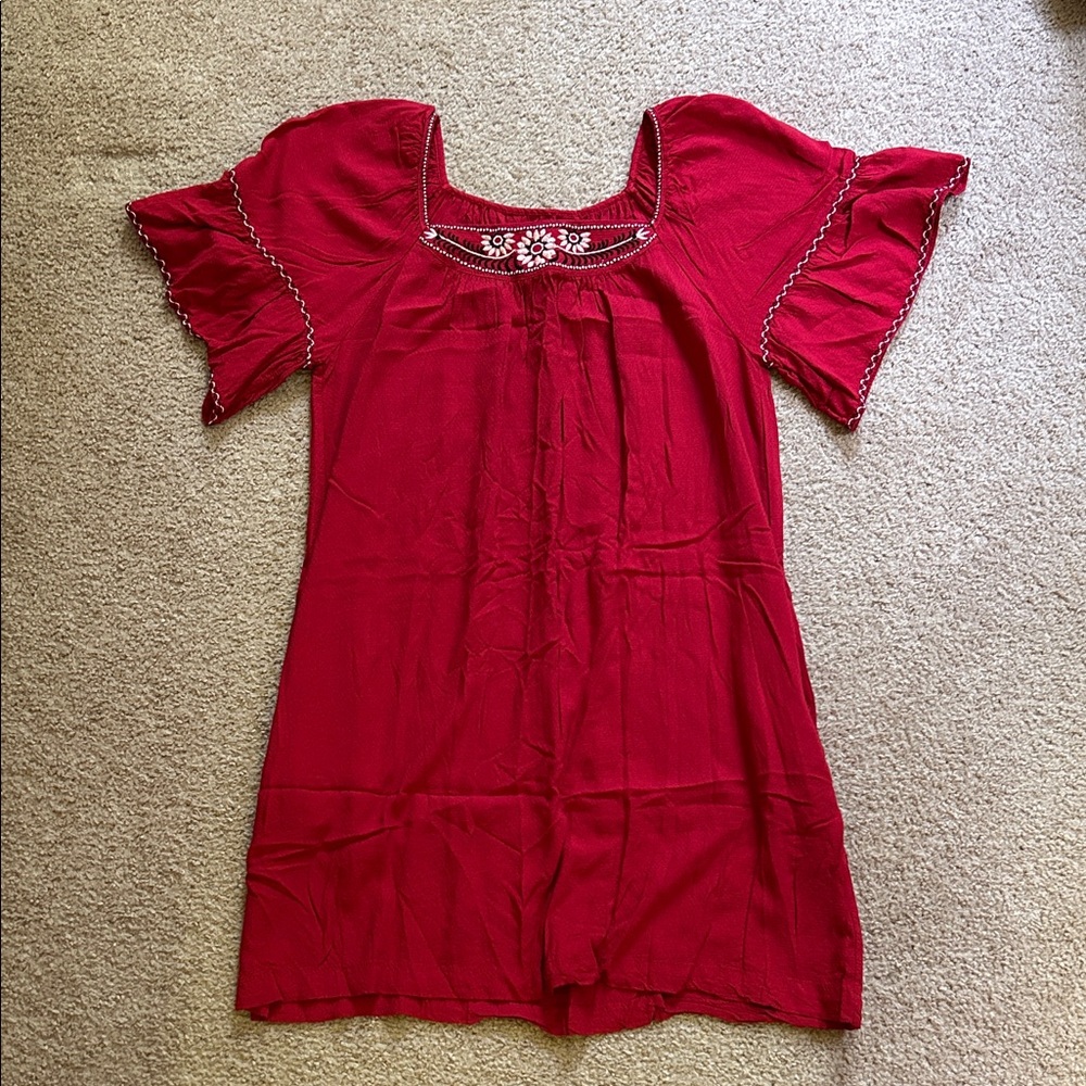 Women’s Red Max Studio Embroidered Dress size Small S